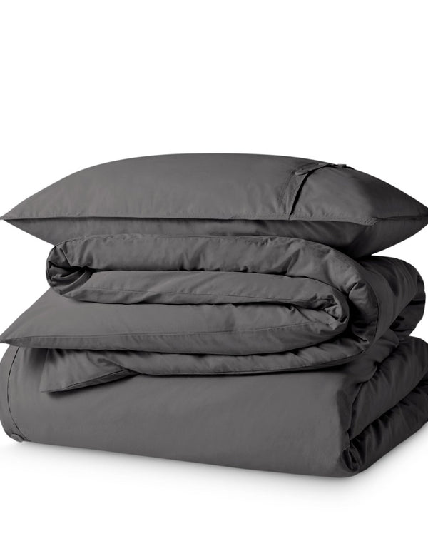 Organic Cotton Percale Duvet Cover Set - Bare Home
