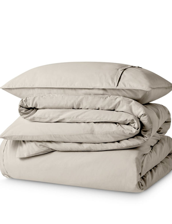 Organic Cotton Percale Duvet Cover Set - Bare Home