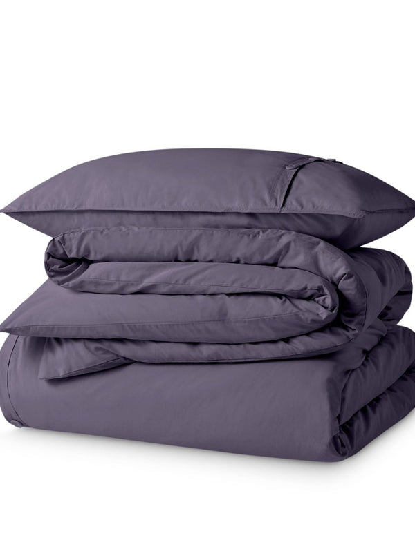 Organic Cotton Percale Duvet Cover Set - Bare Home