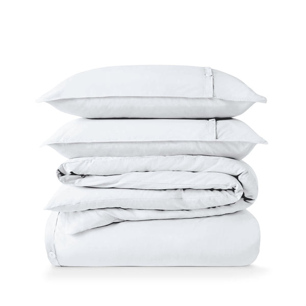 Organic Cotton Percale Duvet Cover Set - Bare Home