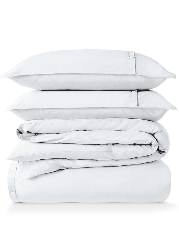 Organic Cotton Percale Duvet Cover Set - Bare Home