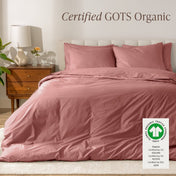 Organic Cotton Percale Duvet Cover Set - Bare Home