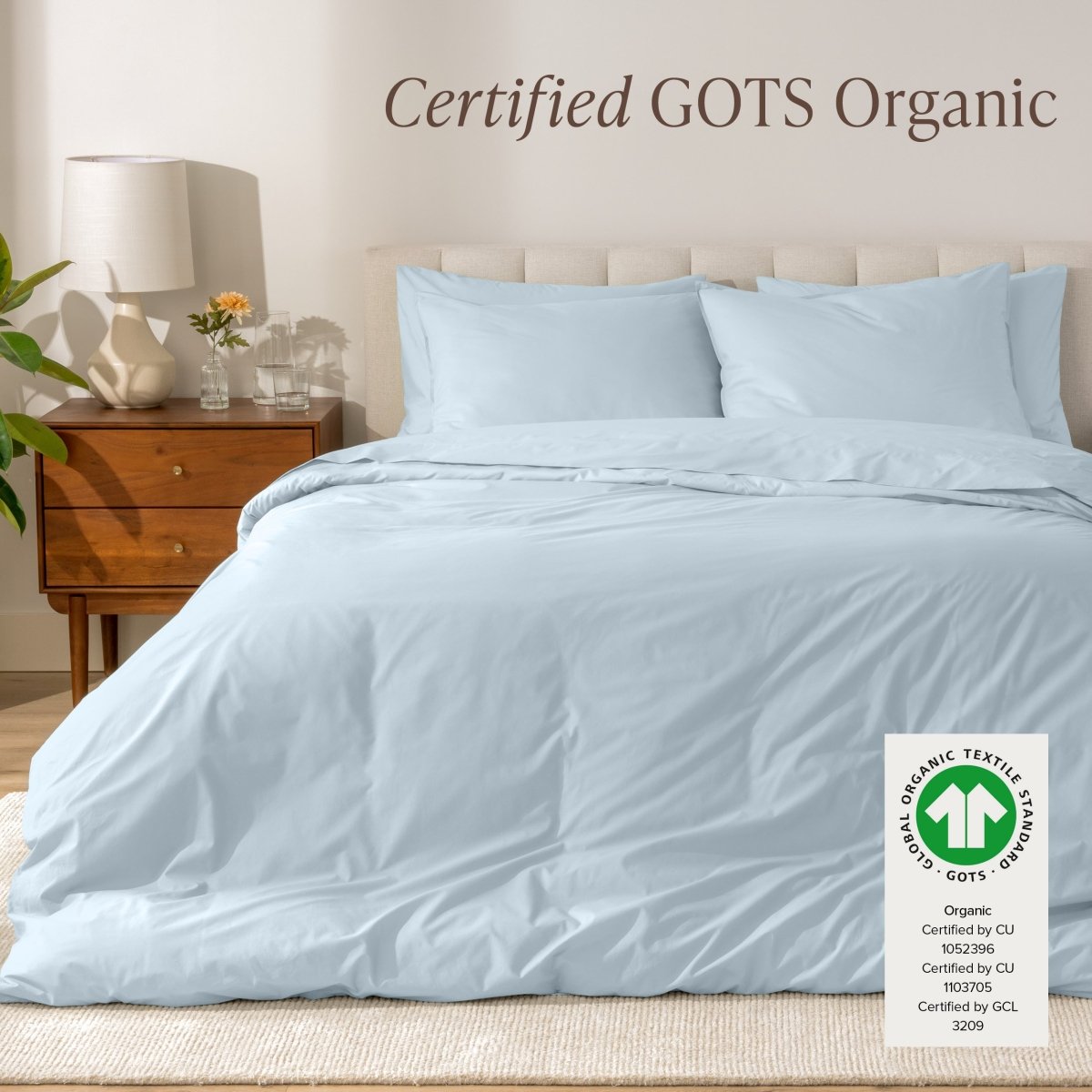 Organic Cotton Percale Duvet Cover Set - Bare Home