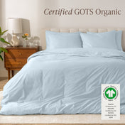 Organic Cotton Percale Duvet Cover Set - Bare Home