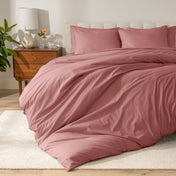 Organic Cotton Percale Duvet Cover Set - Bare Home