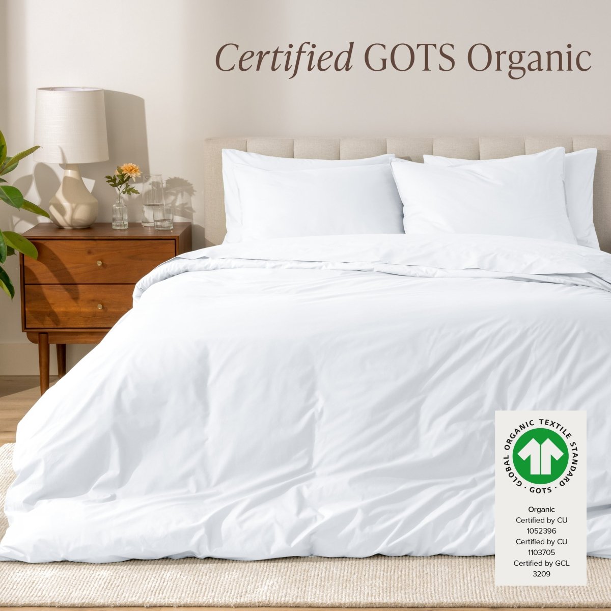 Organic Cotton Percale Duvet Cover Set - Bare Home
