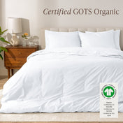 Organic Cotton Percale Duvet Cover Set - Bare Home