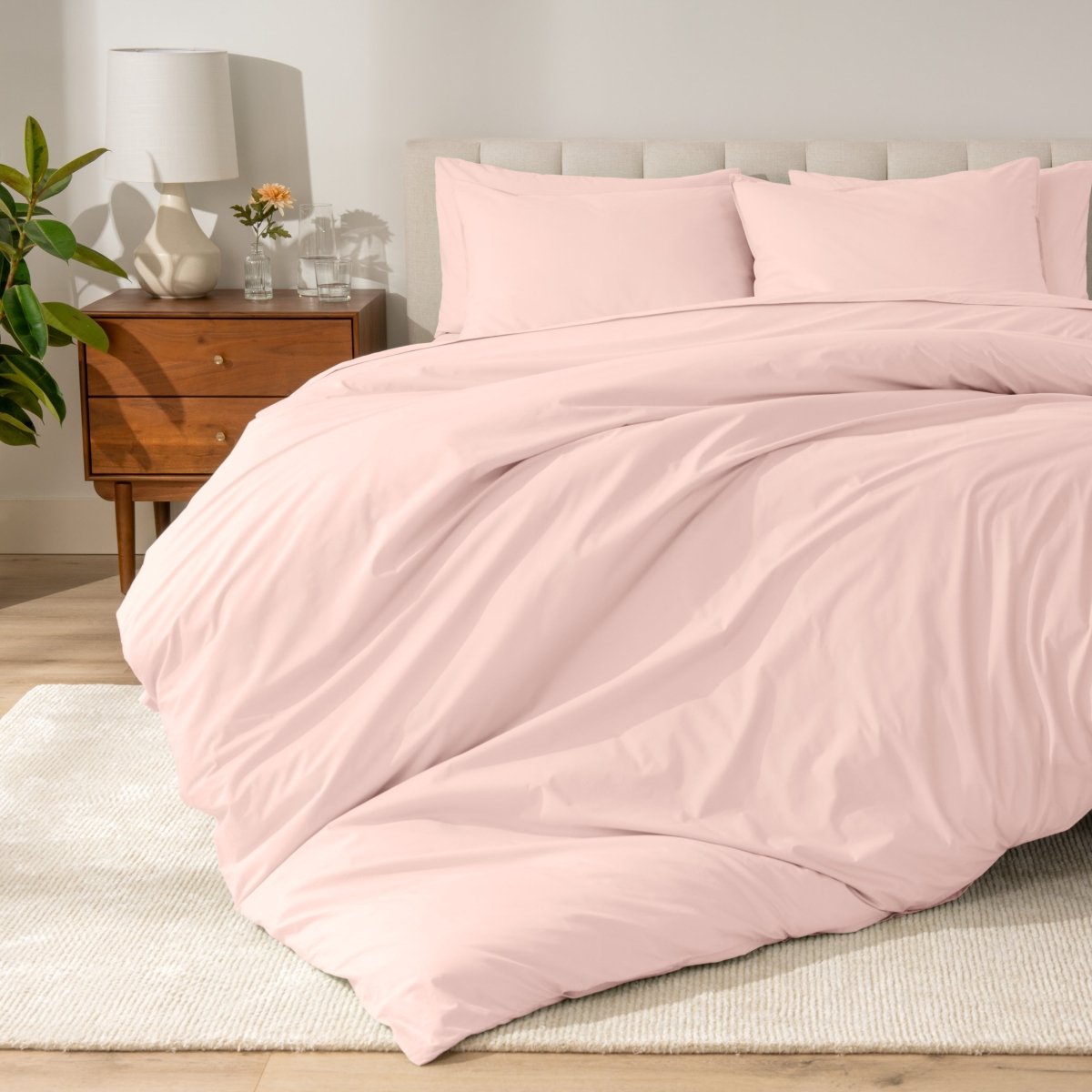Organic Cotton Percale Duvet Cover Set - Bare Home