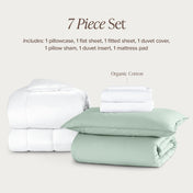 Organic Cotton Percale Duvet Dorm Bundle - Bare Home