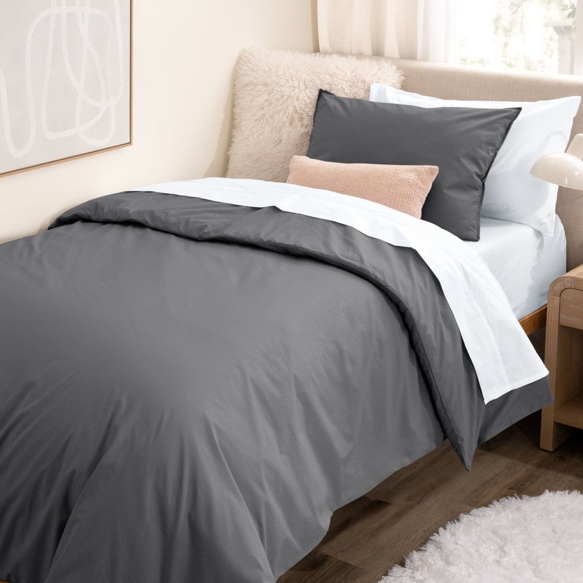 Organic Cotton Percale Duvet Dorm Bundle - Bare Home