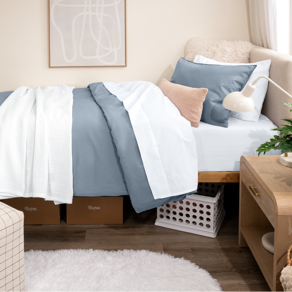 Organic Cotton Percale Duvet Dorm Bundle - Bare Home