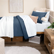 Organic Cotton Percale Duvet Dorm Bundle - Bare Home