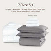 Organic Cotton Percale Duvet Dorm Bundle - Bare Home