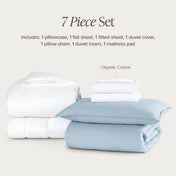 Organic Cotton Percale Duvet Dorm Bundle - Bare Home