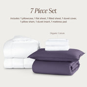 Organic Cotton Percale Duvet Dorm Bundle - Bare Home