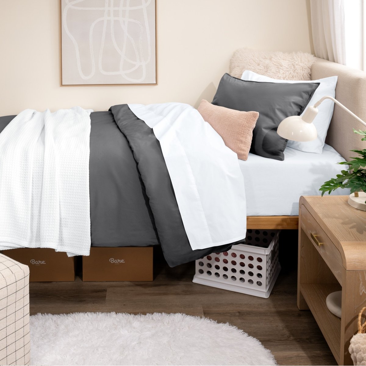 Organic Cotton Percale Duvet Dorm Bundle - Bare Home