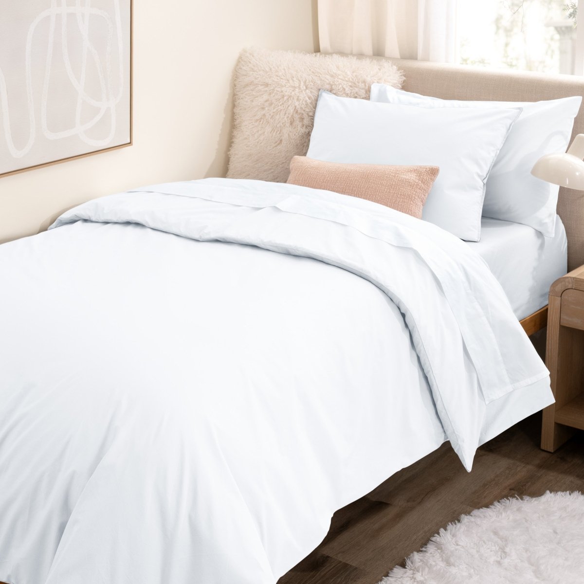 Organic Cotton Percale Duvet Dorm Bundle - Bare Home