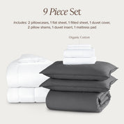 Organic Cotton Percale Duvet Dorm Bundle - Bare Home