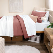 Organic Cotton Percale Duvet Dorm Bundle - Bare Home