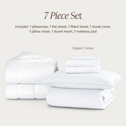 Organic Cotton Percale Duvet Dorm Bundle - Bare Home