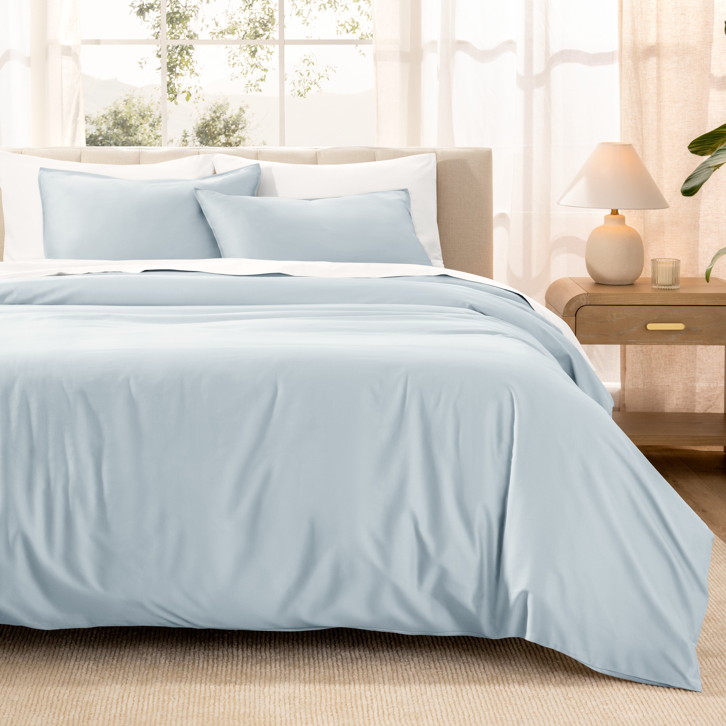 Organic Cotton Sateen Duvet Cover Set - Bare Home
