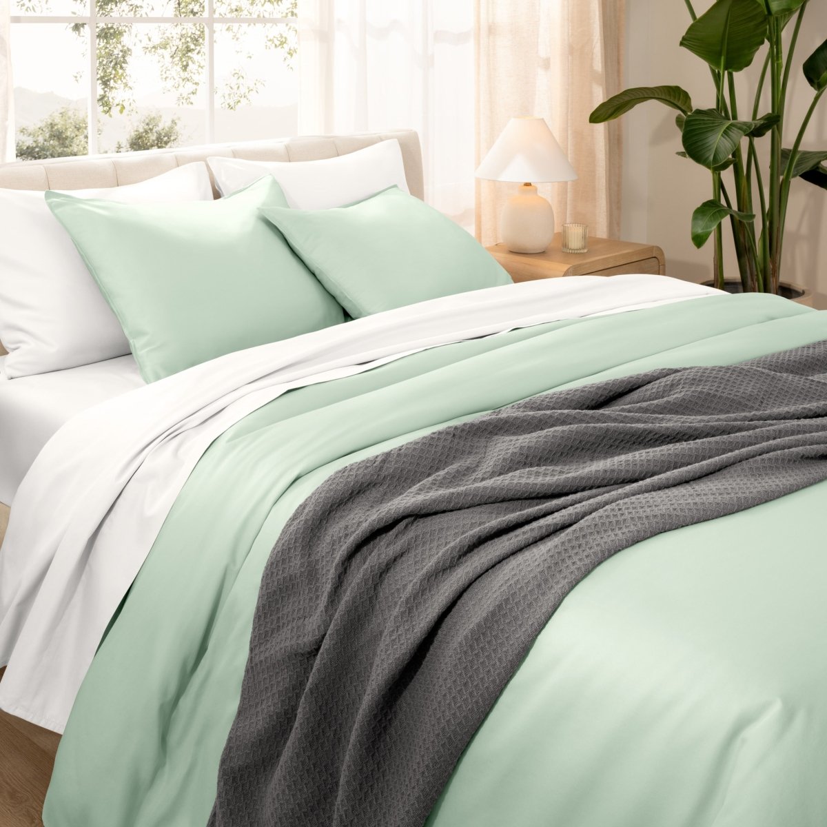 Organic Cotton Sateen Duvet Cover Set - Bare Home