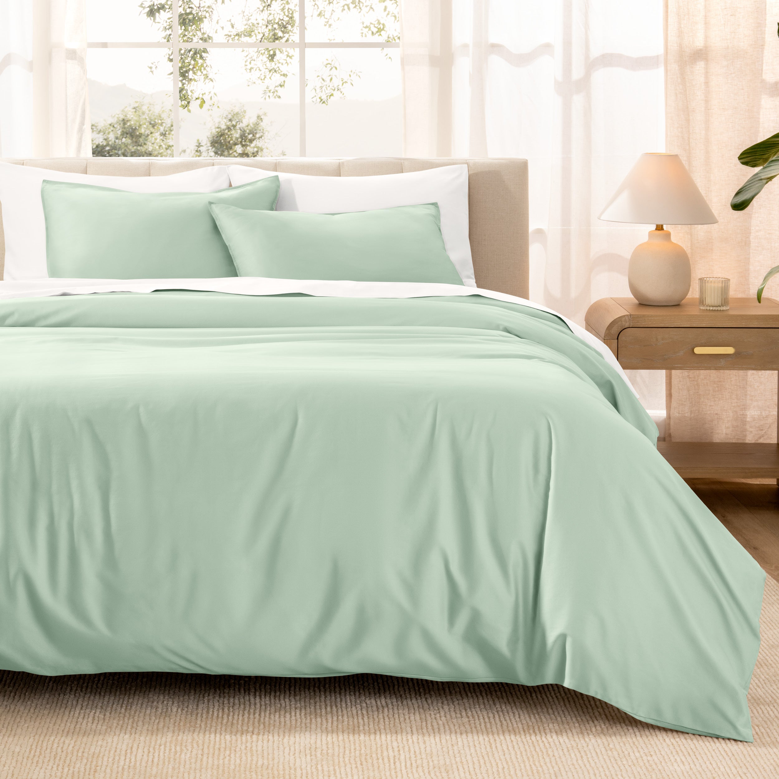 Organic Cotton Sateen Duvet Cover Set - Bare Home