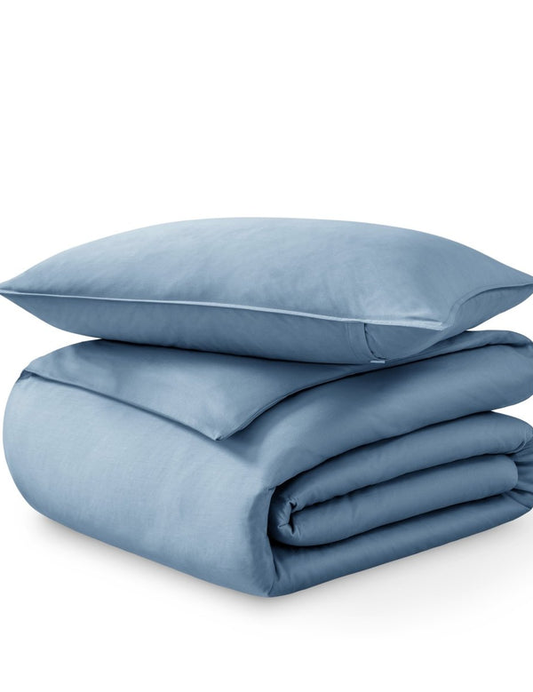 Organic Cotton Sateen Duvet Cover Set - Bare Home