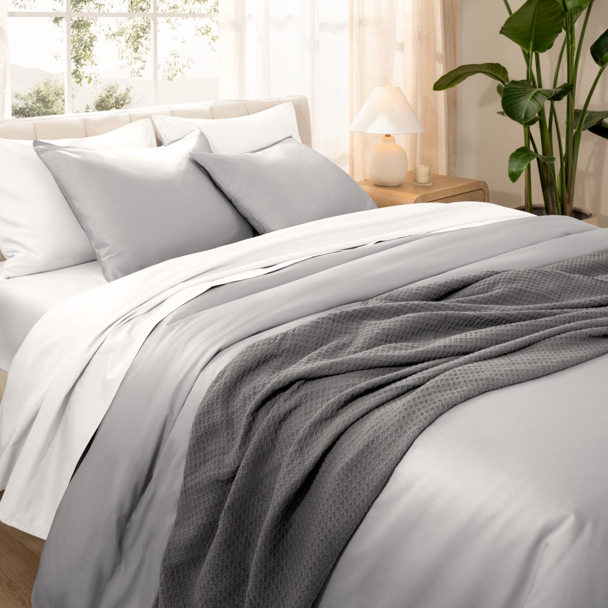 Organic Cotton Sateen Duvet Cover Set - Bare Home