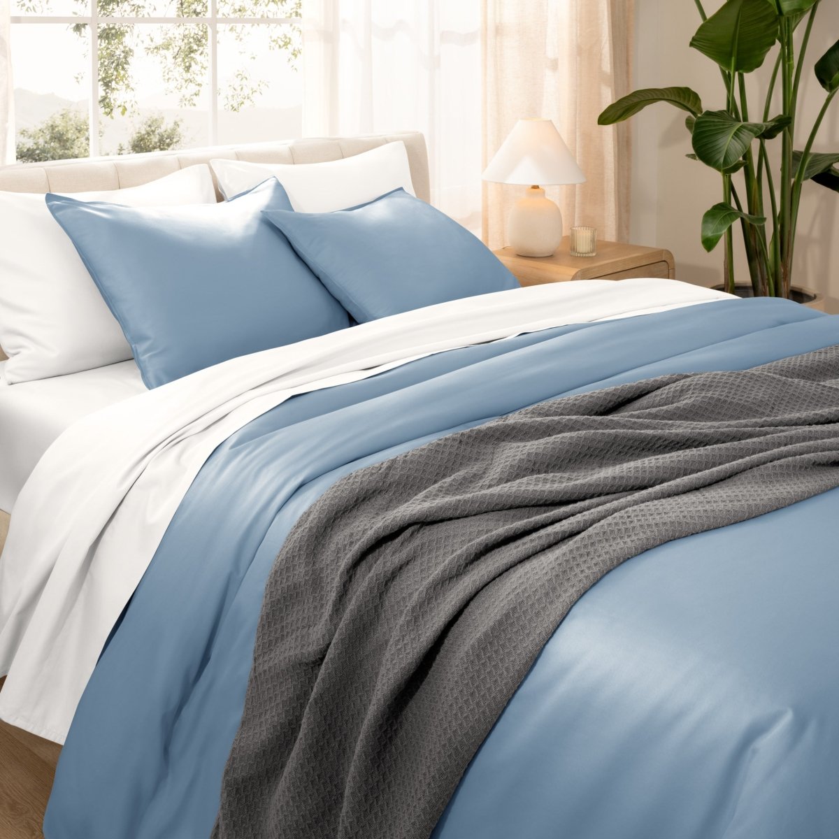 Organic Cotton Sateen Duvet Cover Set - Bare Home