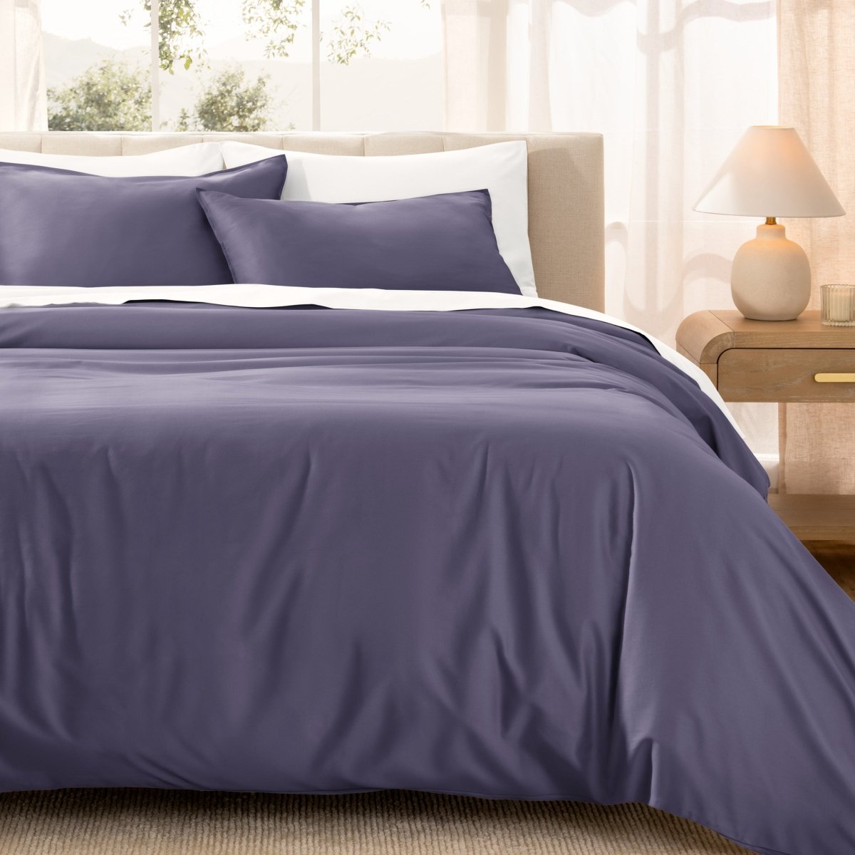 Organic Cotton Sateen Duvet Cover Set - Bare Home