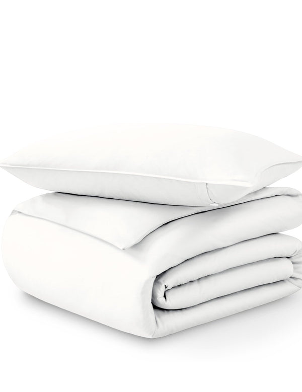 Organic Cotton Sateen Duvet Cover Set - Bare Home