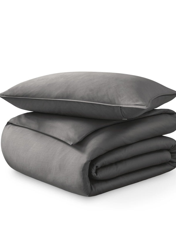 Organic Cotton Sateen Duvet Cover Set - Bare Home