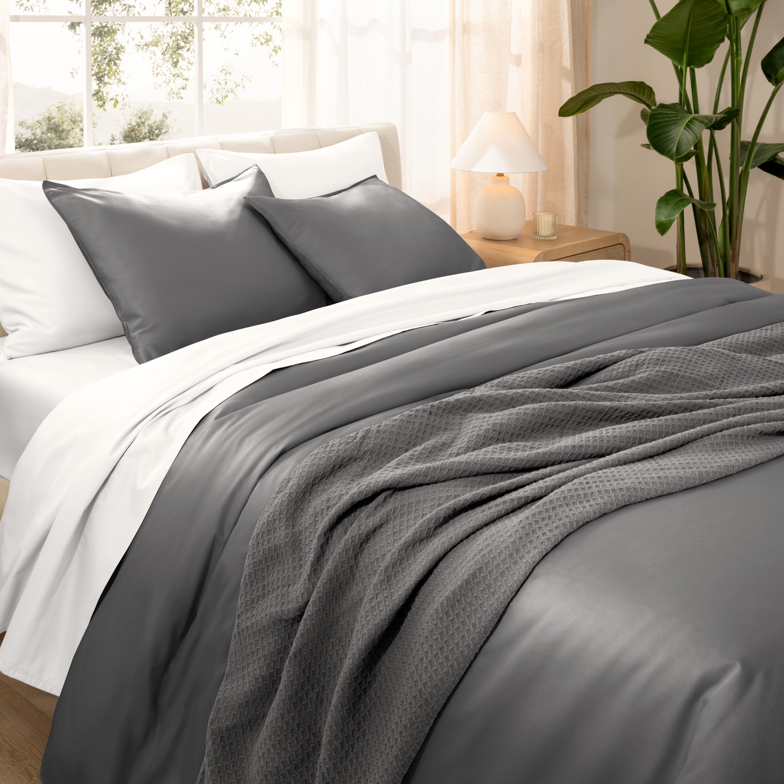 Organic Cotton Sateen Duvet Cover Set - Bare Home