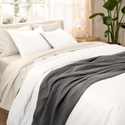 Organic Cotton Sateen Duvet Cover Set - Bare Home