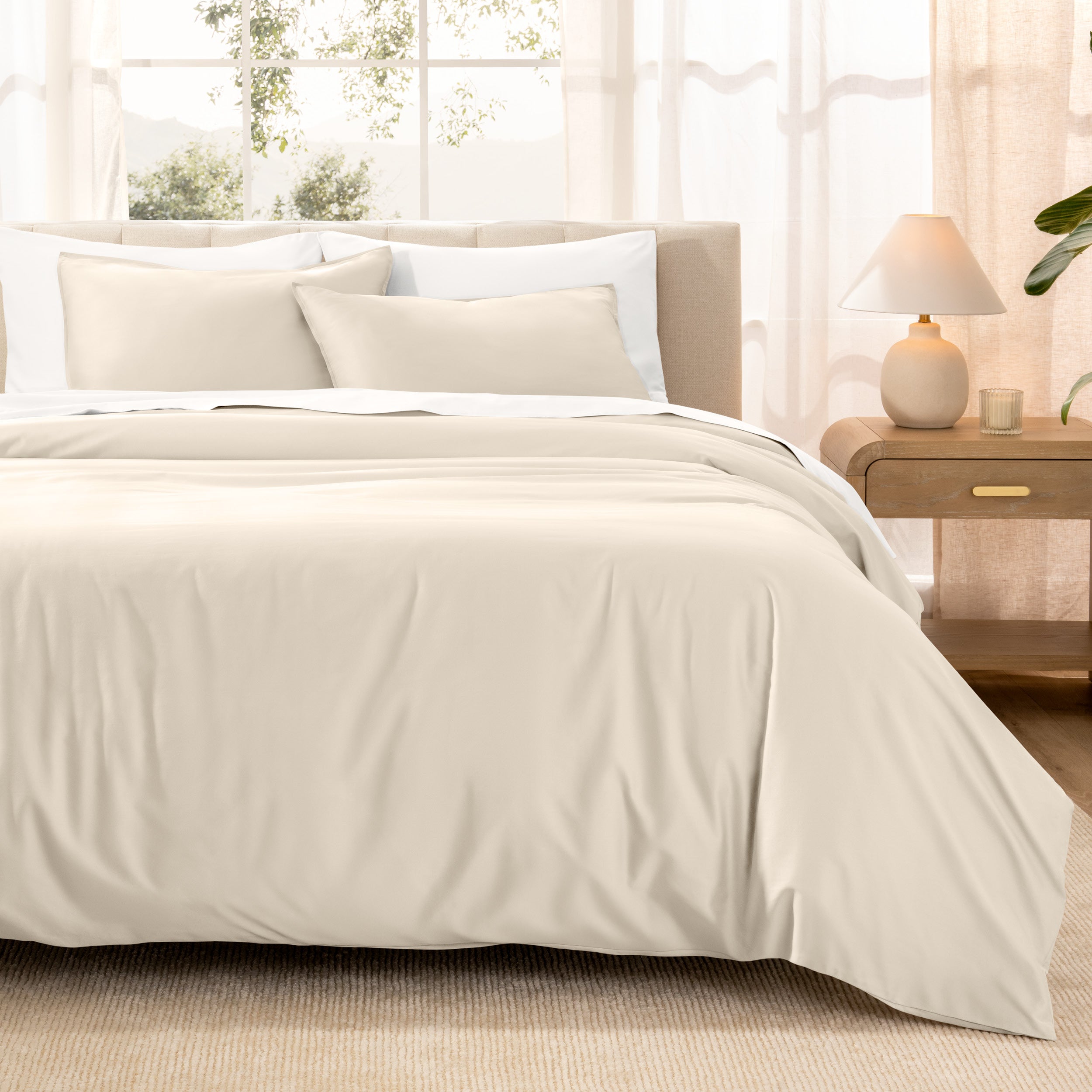 Organic Cotton Sateen Duvet Cover Set - Bare Home