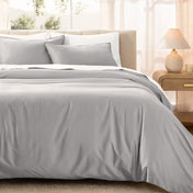 Organic Cotton Sateen Duvet Cover Set - Bare Home
