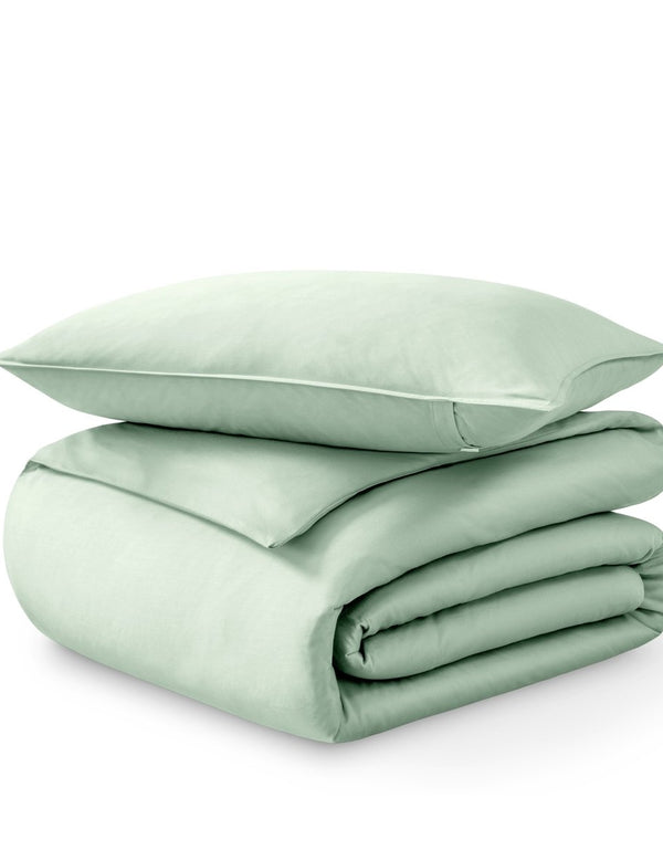Organic Cotton Sateen Duvet Cover Set - Bare Home