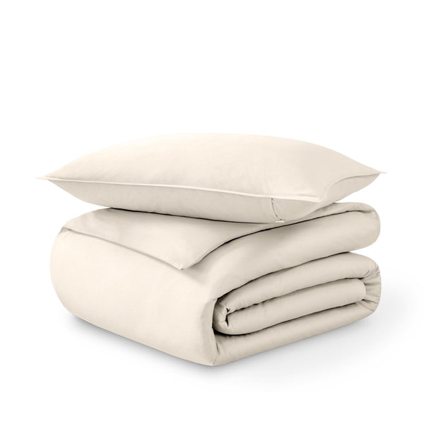 Organic Cotton Sateen Duvet Cover Set - Bare Home