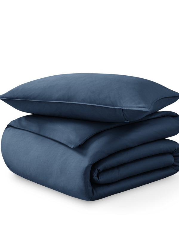 Organic Cotton Sateen Duvet Cover Set - Bare Home