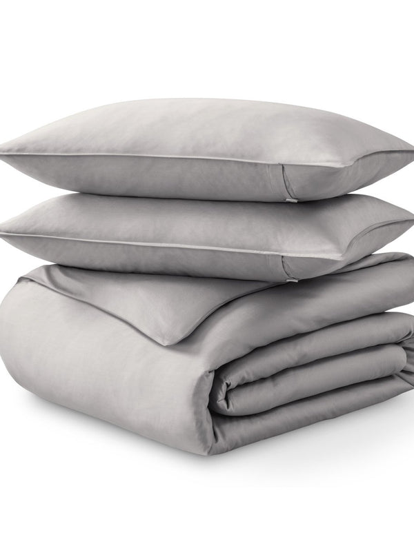 Organic Cotton Sateen Duvet Cover Set - Bare Home