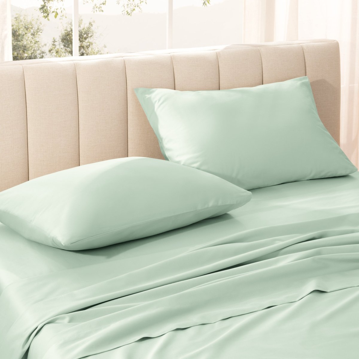 Organic Cotton Sateen Pillowcase Set - Bare Home