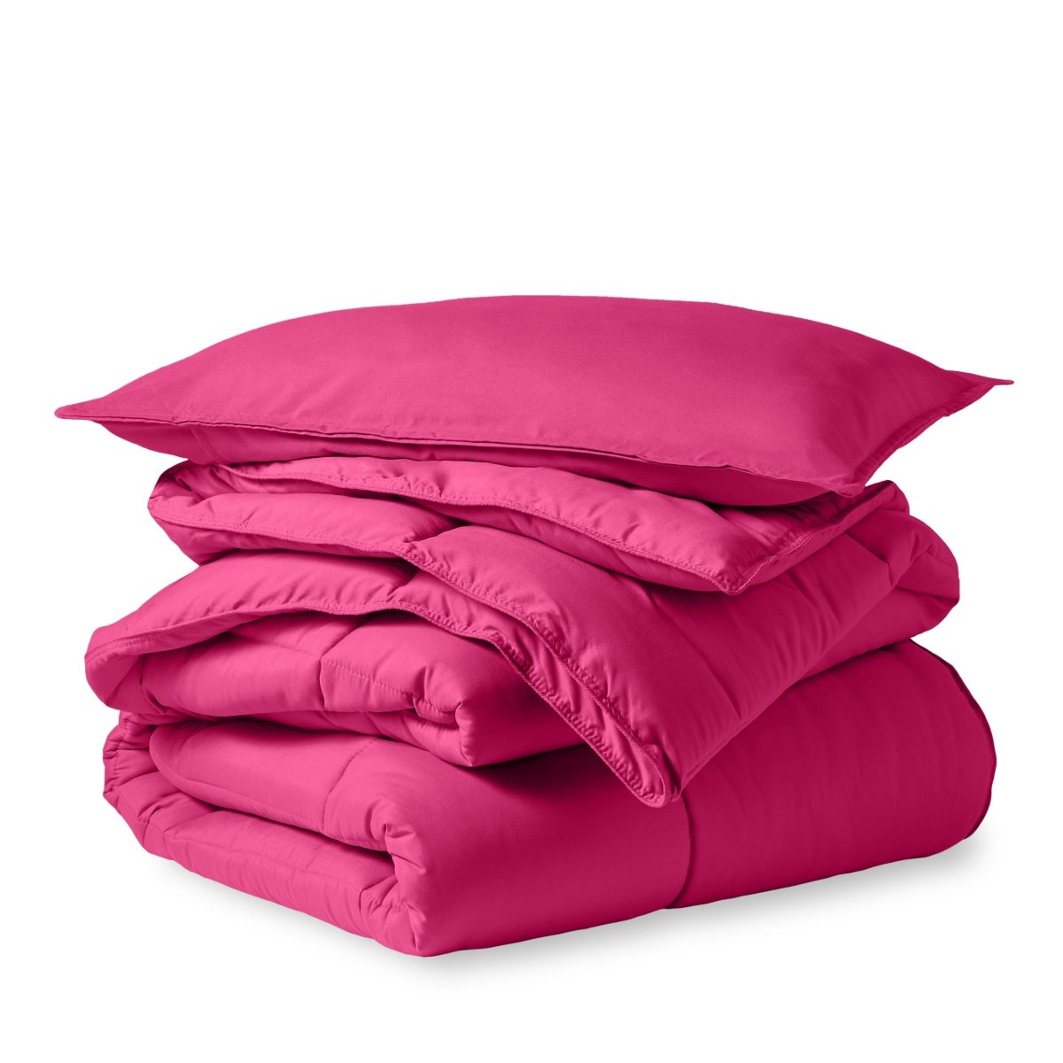 A down alternative comforter folded neatly