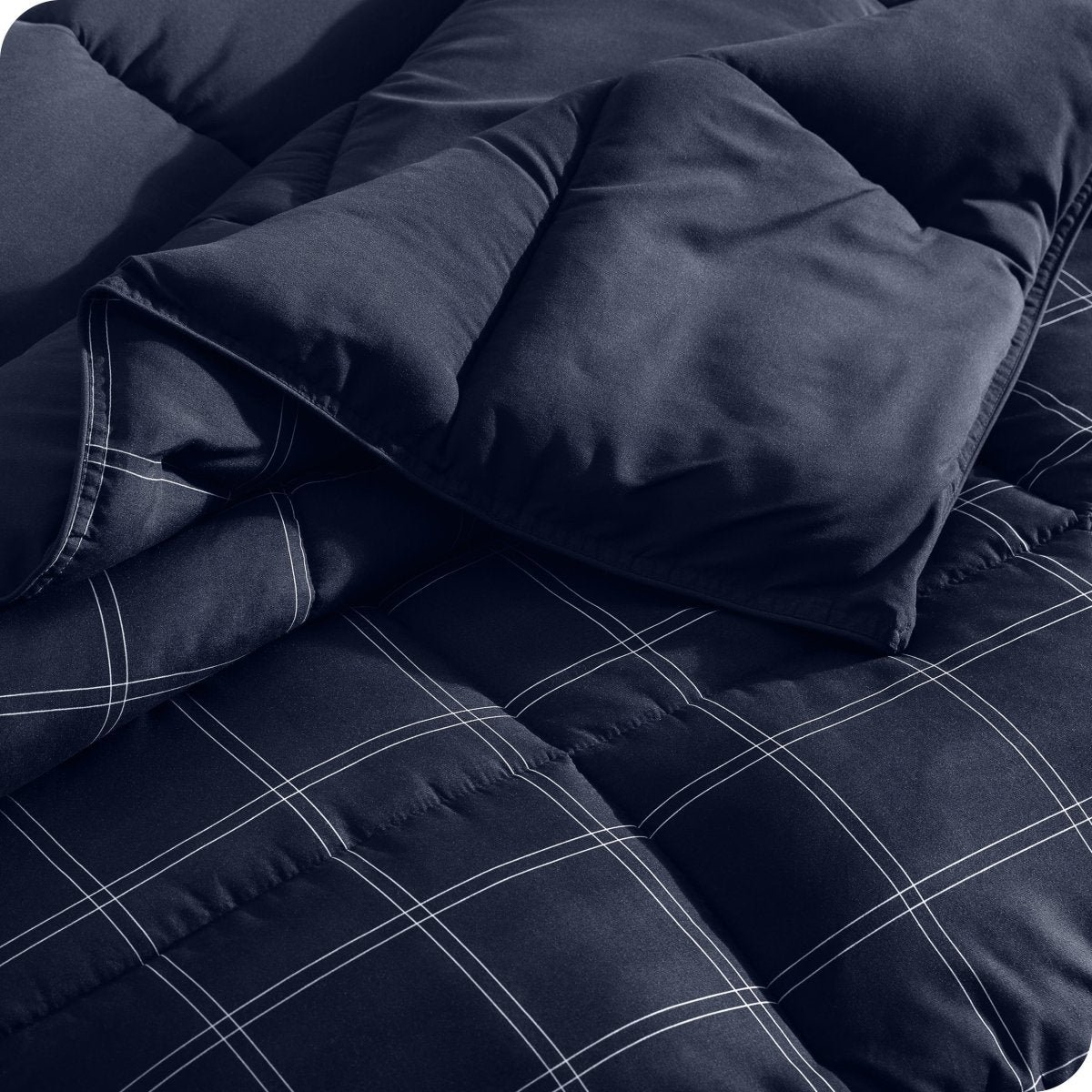 Down Alternative Box Stitch Comforter Set