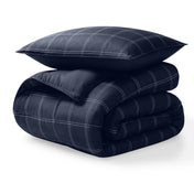 A down alternative comforter folded neatly