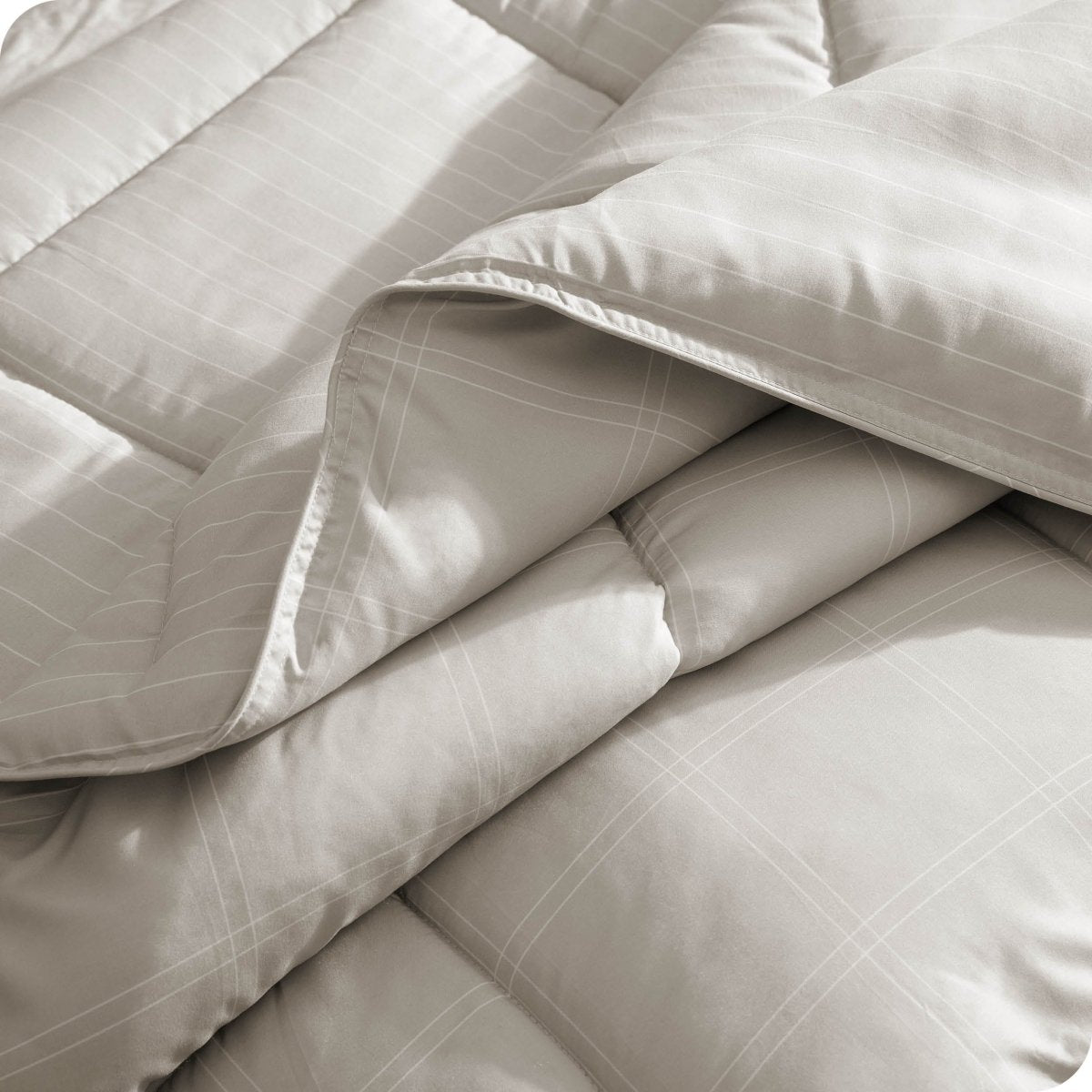 Down Alternative Box Stitch Comforter Set