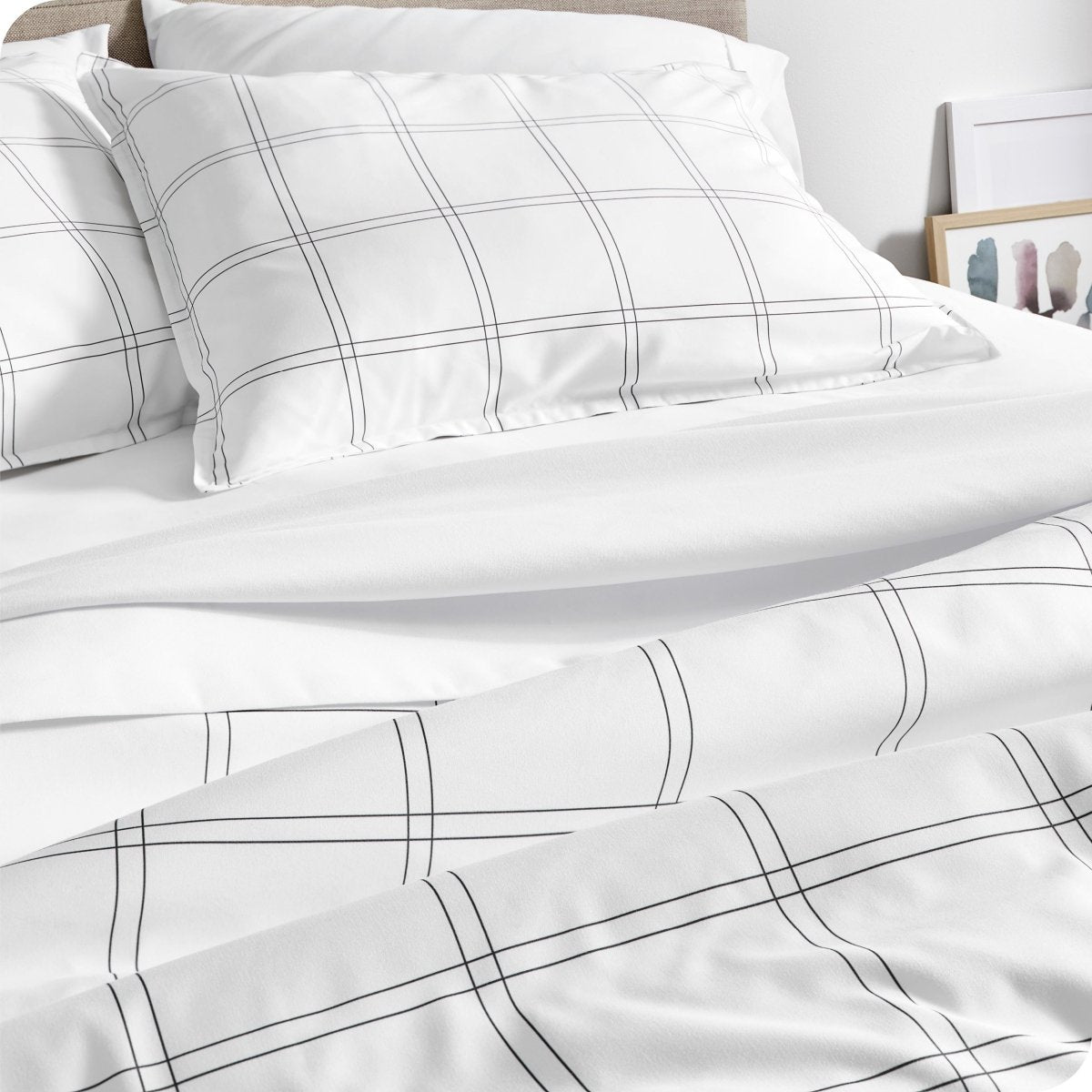 Microfiber Duvet Cover & Sham Set - Prints - Bare Home