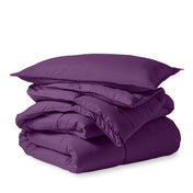 A down alternative comforter folded neatly