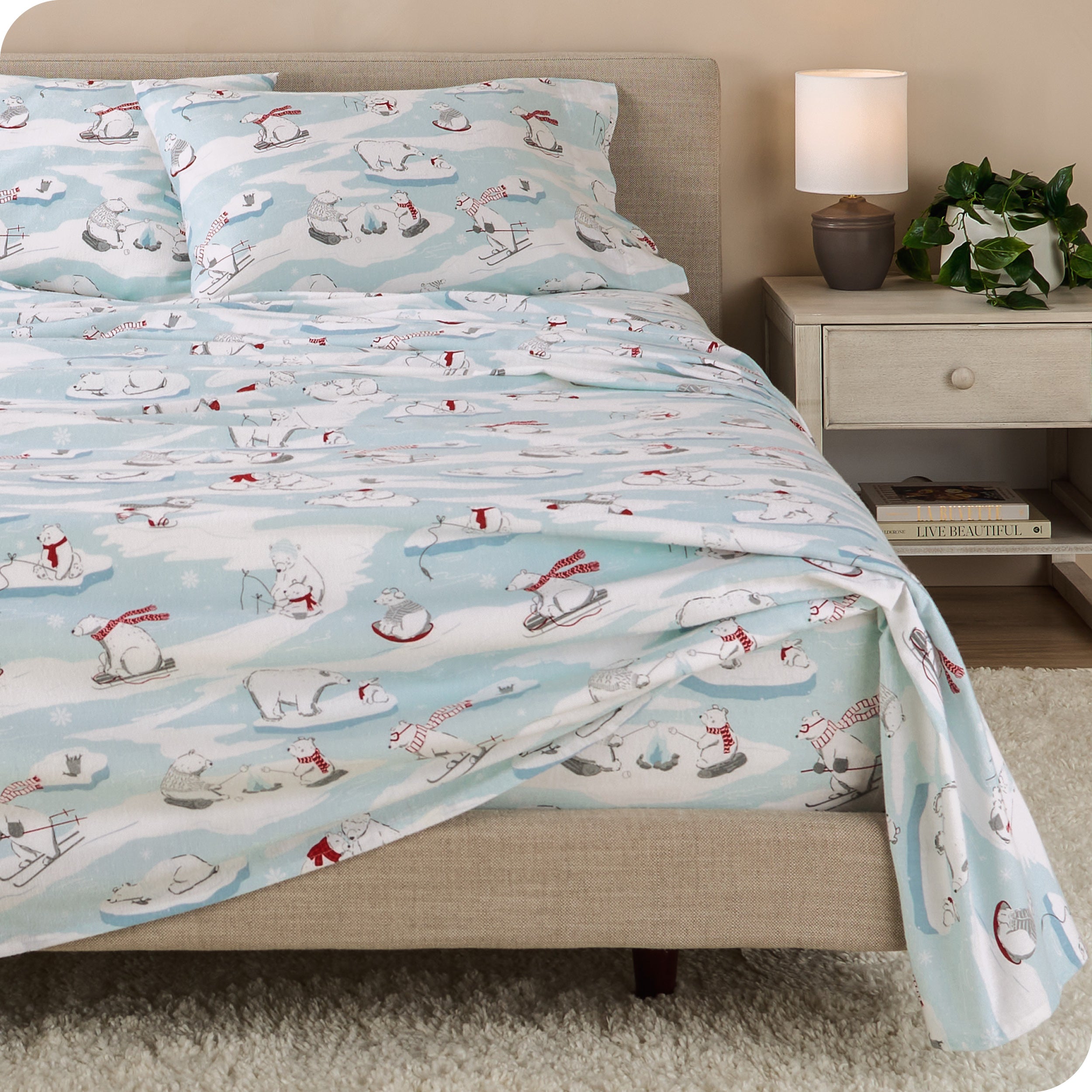 Cotton Flannel Sheet Set - Prints