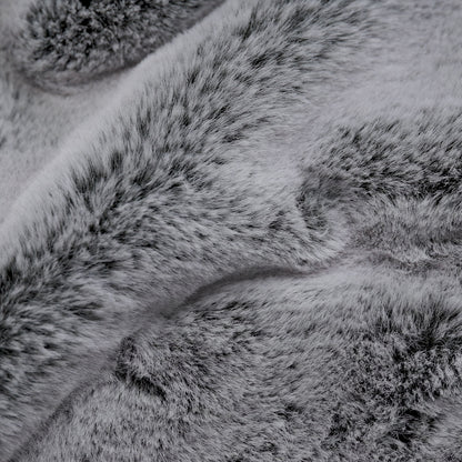 Faux Fur Blanket Fabric Texture Close Up